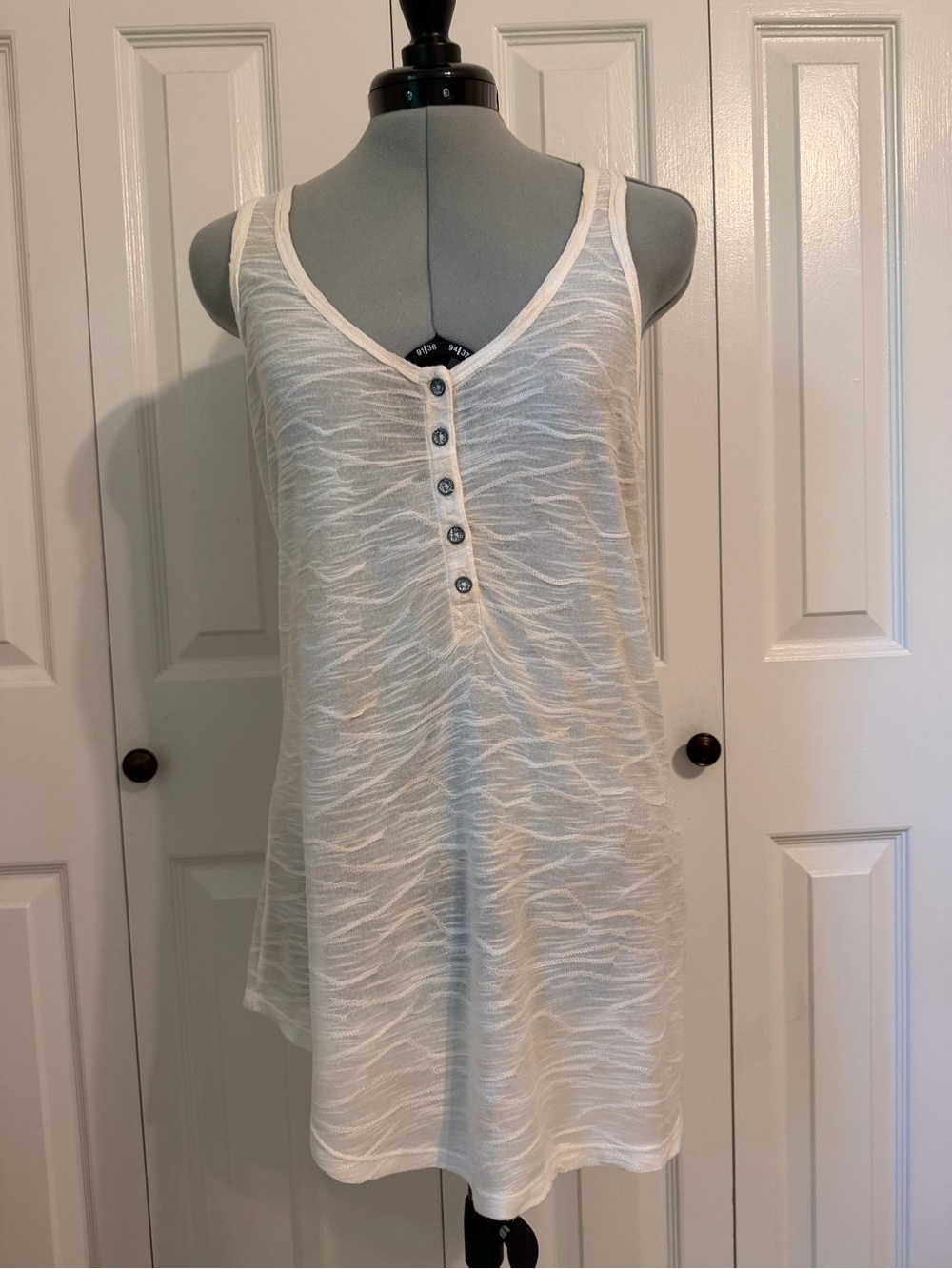 Free People Ivory Henley Ribbed Tank Dress